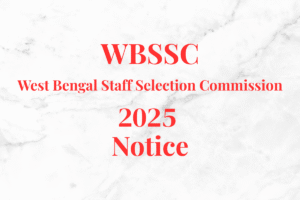 WBSSC Recruitment 2025